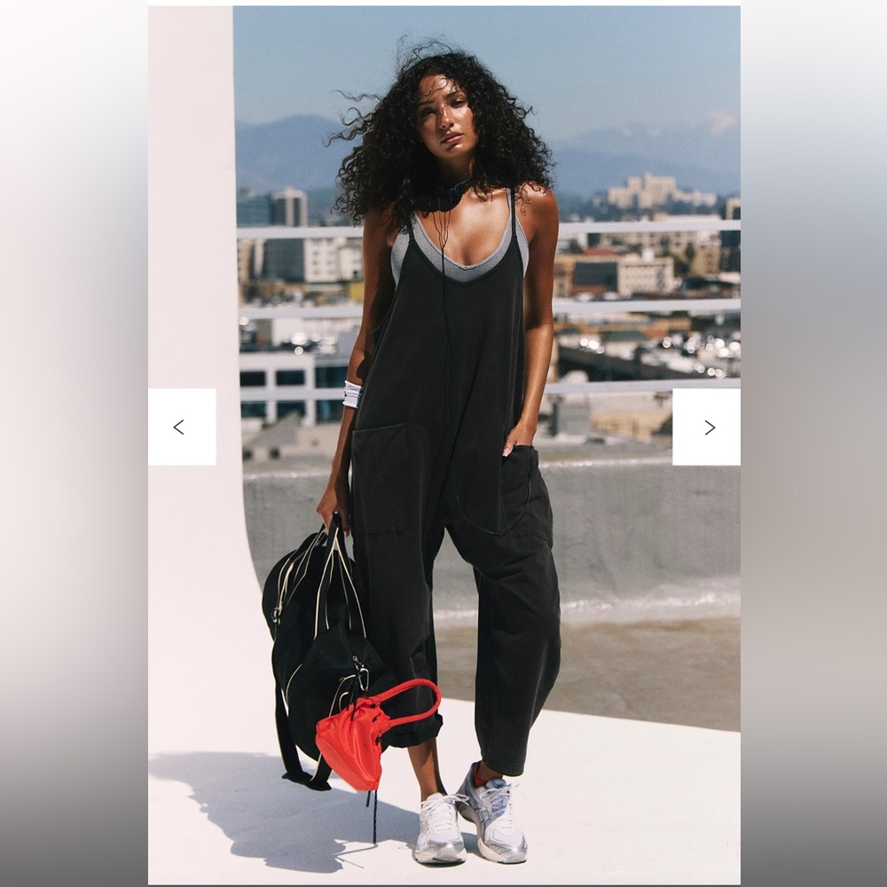 FP Movement by Free People - Hot Shot Onesie Jumpsuit in Washed Black